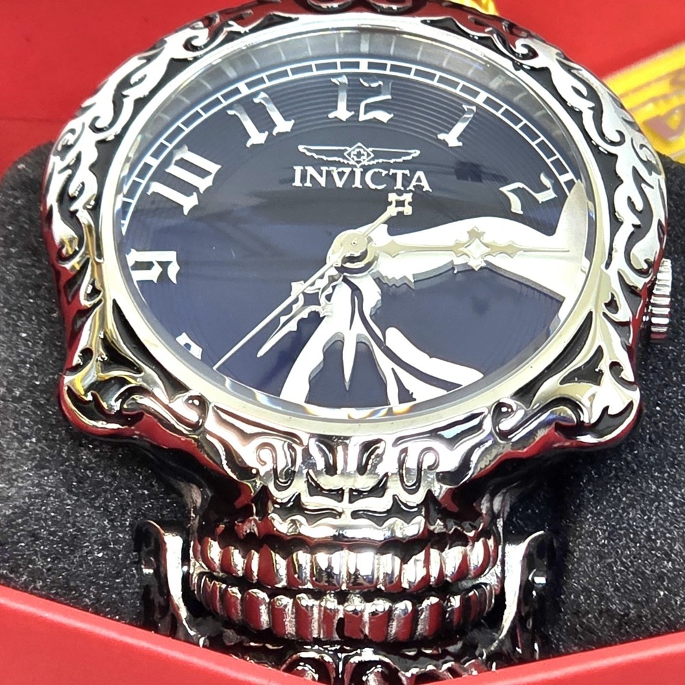 NEW Invicta Artist Skull Men's Watch - 50.5mm, Steel, Black (31907) #1048 - Picture 4 of 7